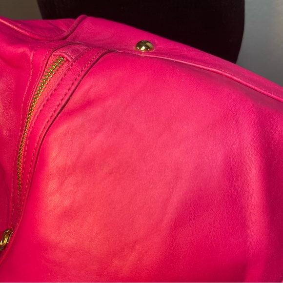 Cynthia Rowley pink Handbag Leather Bowler  Crossbody Adjustable Purse B… - Picture 8 of 13